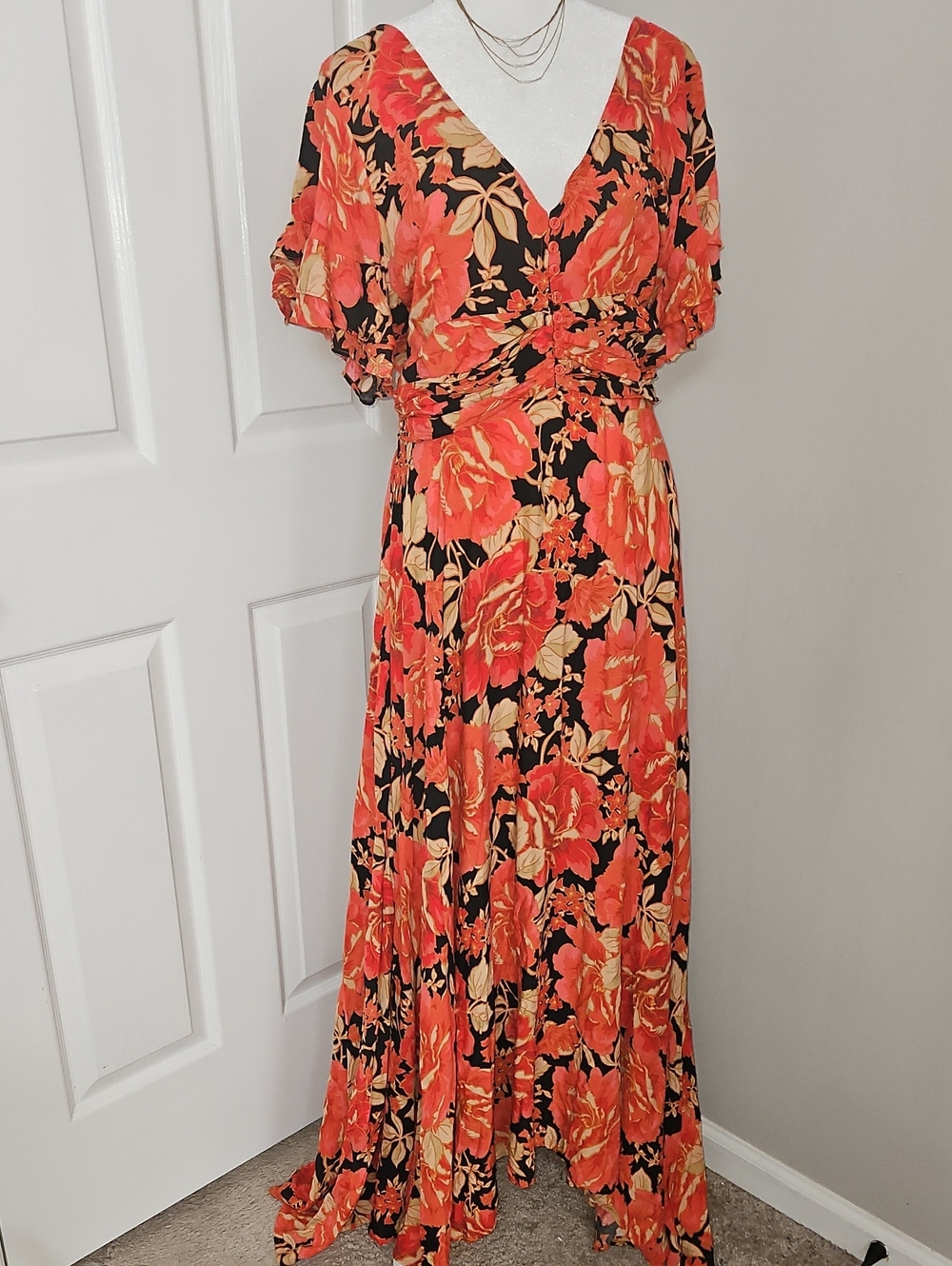 Anthropologie Abel The Label Lola Floral Boho Maxi Dress M (Read) - Picture 4 of 13